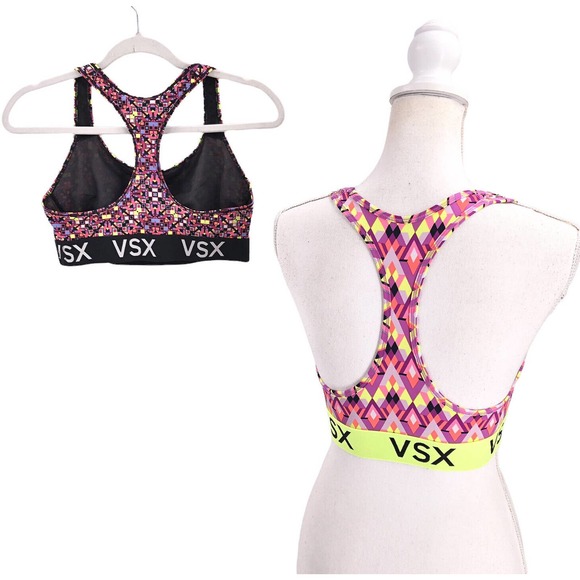 Victorias Secret Sport Womens Size Large Lot of 2 The Player Sports Bra VSX - Picture 2 of 7